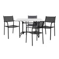 OUTDOOR DINING SET 5 PCS WITH MARBLE TABLE FK11717