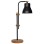 TABLE LAMP FK7587.01 BROWN BASE, BLACK CAP, BLACK PILLAR