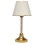 TABLE LAMP FK7591.02 GOLD BASE, TRANSPARENT PILLAR, ECRU CAP