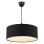 PENDANT CEILING LAMP FK7620.03 BLACK TEXTILE DRUM SHADE