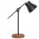 TABLE LAMP FK7584.01 LIGHT BROWN BASE, BLACK PILLAR AND ARM, BLACK CAP
