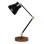 TABLE LAMP FK7585.01 LIGHT BROWN BASE, BLACK ARMS, BLACK CAP
