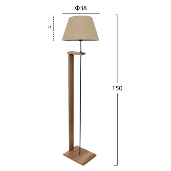 ΦΩΤΙΣΤΙΚΟ ΔΑΠΕΔΟΥ MDF ΚΑΡΥΔΙ ΜΕ ΜΠΕΖ FK7609.03 Φ38x150 εκ.