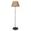 FLOOR STANDING LAMP FK7610.01 BLACK PILLAR, SAND COLORED CAP