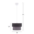 PENDANT CEILING LAMP FK7619.02 TWO-LAYER FABRIC DRUM, PLASTIC FRAME PENDANT CEILING LAMP FK7619.02 TWO-LAYER FABRIC DRUM, PLASTIC FRAME