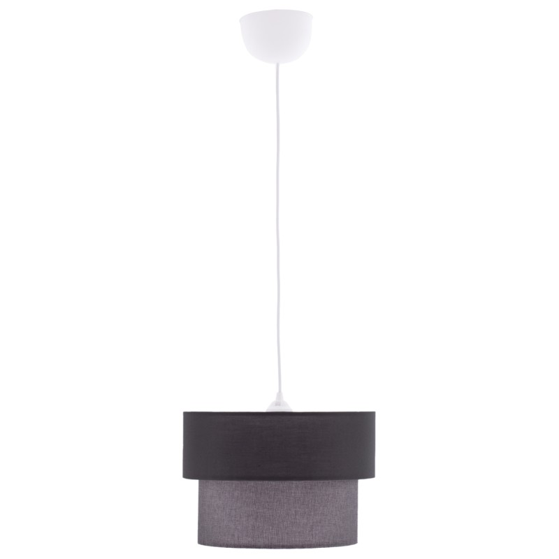 PENDANT CEILING LAMP FK7619.02 TWO-LAYER FABRIC DRUM, PLASTIC FRAME PENDANT CEILING LAMP FK7619.02 TWO-LAYER FABRIC DRUM, PLASTIC FRAME