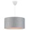 PENDANT CEILING LAMP FK7620.04 GREY TEXTILE DRUM SHADE