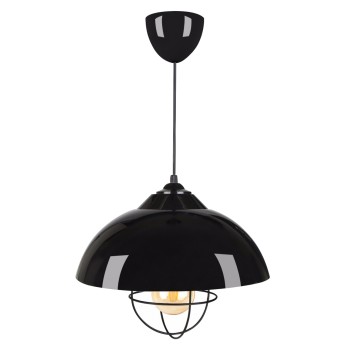 PENDANT CEILING LAMP FK7621.01 BLACK CAP, BLACK BULB GRID