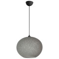 PENDANT CEILING LAMP FK7626.01 GREY SPHERE, KNITTED ROPE, INDOORS