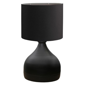 TABLE LAMP FK7593.01 BLACK METAL BODY BLACK SHADE FABRIC D18.5x45Η cm. cm.