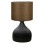 TABLE LAMP FK7593.02 BLACK METAL BODY, BROWN DRUM SHADE FABRIC Φ18,5x45Ηcm.
