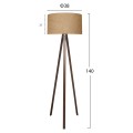 FLOOR STANDING LAMP FK7578.01 WALNUT COLOR TRIPOD, SANDY BEIGE CAP FLOOR STANDING LAMP FK7578.01 WALNUT COLOR TRIPOD, SANDY BEIGE CAP