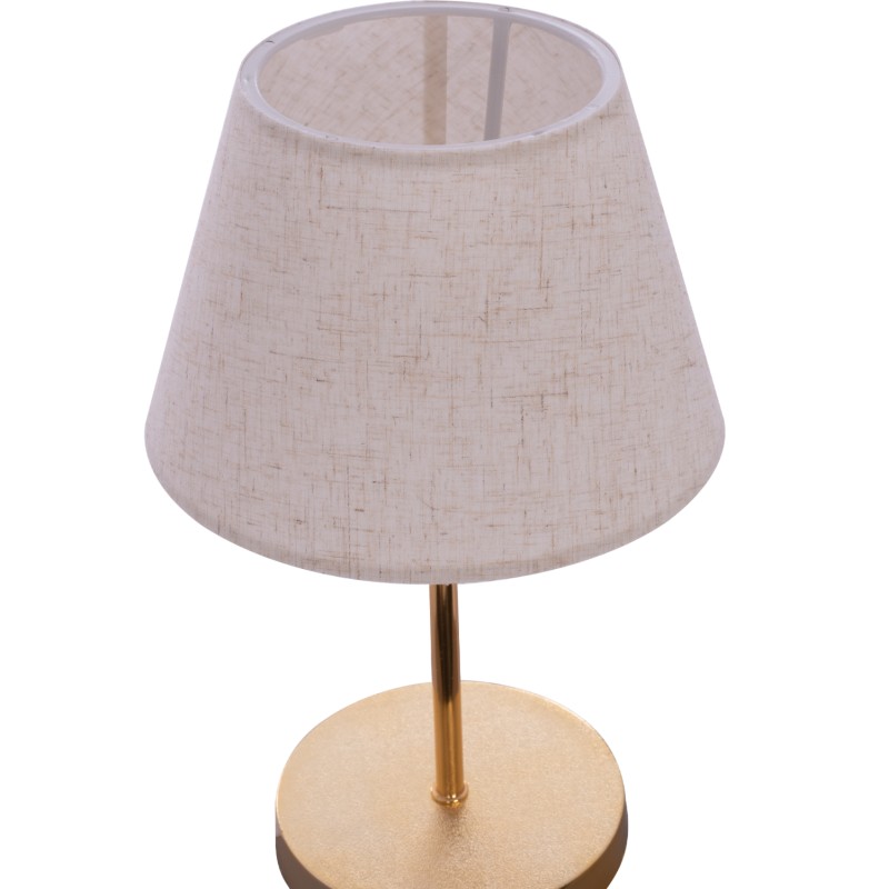 TABLE LAMP FK7600.02 GOLD BASE AND COLUMN, BLACK CAP TABLE LAMP FK7600.02 GOLD BASE AND COLUMN, BLACK CAP