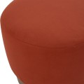 ROUND POUF/STOOL FK9260.02 CORAL FABRIC, GOLD ROUND BASEBASE ROUND POUF/STOOL FK9260.02 CORAL FABRIC, GOLD ROUND BASEBASE