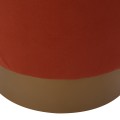 ROUND POUF/STOOL FK9260.02 CORAL FABRIC, GOLD ROUND BASEBASE ROUND POUF/STOOL FK9260.02 CORAL FABRIC, GOLD ROUND BASEBASE