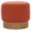 ROUND POUF/STOOL FK9260.02 CORAL FABRIC, GOLD ROUND BASEBASE