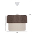 PENDANT CEILING LAMP FK7619.03 TWO-LAYER FABRIC DRUM, PLASTIC FRAME PENDANT CEILING LAMP FK7619.03 TWO-LAYER FABRIC DRUM, PLASTIC FRAME