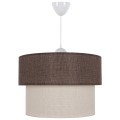 PENDANT CEILING LAMP FK7619.03 TWO-LAYER FABRIC DRUM, PLASTIC FRAME PENDANT CEILING LAMP FK7619.03 TWO-LAYER FABRIC DRUM, PLASTIC FRAME