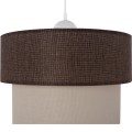 PENDANT CEILING LAMP FK7619.03 TWO-LAYER FABRIC DRUM, PLASTIC FRAME PENDANT CEILING LAMP FK7619.03 TWO-LAYER FABRIC DRUM, PLASTIC FRAME