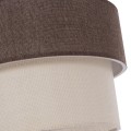 PENDANT CEILING LAMP FK7619.03 TWO-LAYER FABRIC DRUM, PLASTIC FRAME PENDANT CEILING LAMP FK7619.03 TWO-LAYER FABRIC DRUM, PLASTIC FRAME