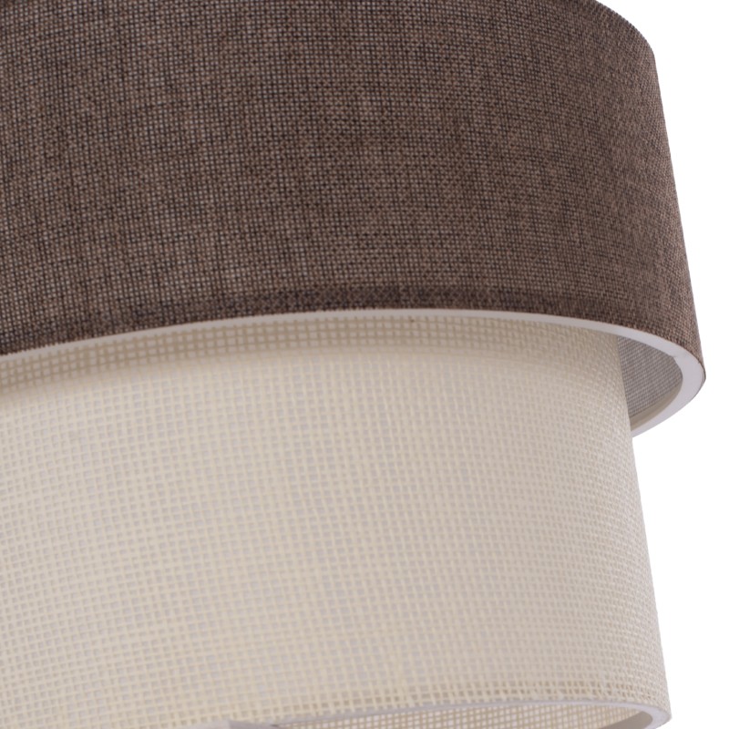 PENDANT CEILING LAMP FK7619.03 TWO-LAYER FABRIC DRUM, PLASTIC FRAME PENDANT CEILING LAMP FK7619.03 TWO-LAYER FABRIC DRUM, PLASTIC FRAME