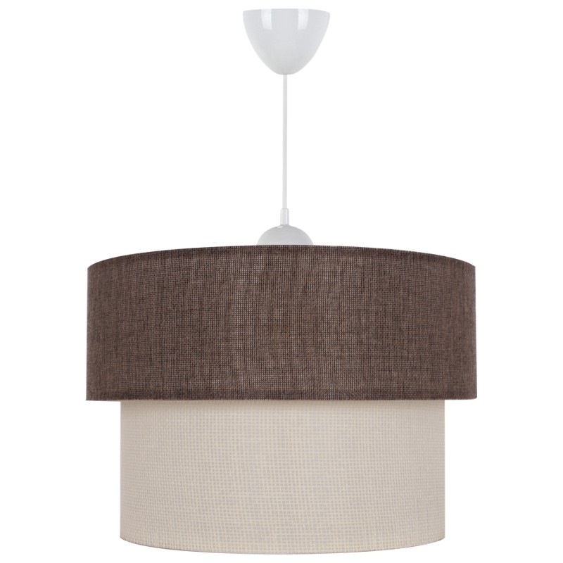 PENDANT CEILING LAMP FK7619.03 TWO-LAYER FABRIC DRUM, PLASTIC FRAME PENDANT CEILING LAMP FK7619.03 TWO-LAYER FABRIC DRUM, PLASTIC FRAME