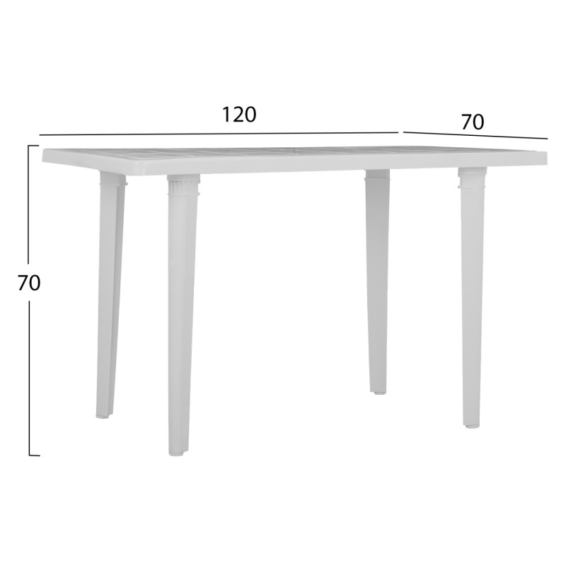 WHITE POLYPROPYLENE TABLE 0601010 WHITE POLYPROPYLENE TABLE 0601010