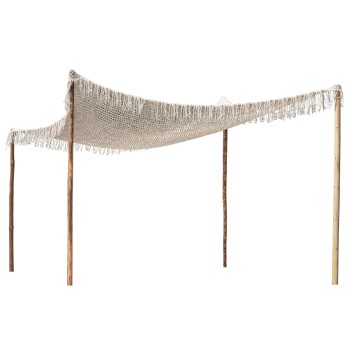MACRAME SUNSHADE FK5780, BEIGE COLOR, 300X300CM