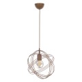 FK7505.02 Pendant ceiling lamp, copper color, one bulb, "hat" made of copper rings FK7505.02 Pendant ceiling lamp, copper color, one bulb, "hat" made of copper rings