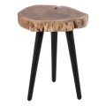 ACACIA TABLE FK8364.11 SOLID ACACIA WITH BLACK LEGS 40X40X49.5H CM
