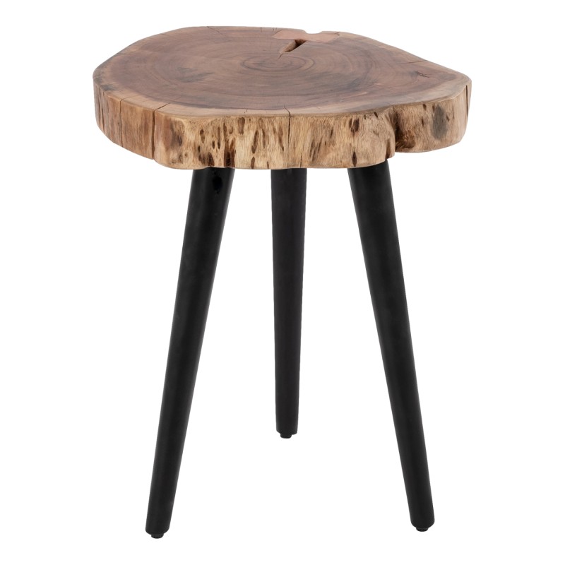 ACACIA TABLE FK8364.11 SOLID ACACIA WITH BLACK LEGS 40X40X49.5H CM