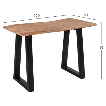 FK8744.11 ACACIA CONSOLE TABLE WITH METAL LEGS 120X53X96H CM FK8744.11 ACACIA CONSOLE TABLE WITH METAL LEGS 120X53X96H CM
