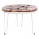 ACACIA SHORT TABLE FK8366.12, WHITE FRAME, ROUND