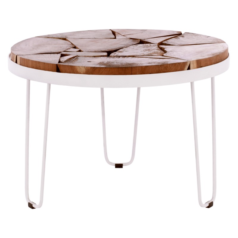 ACACIA SHORT TABLE FK8366.12, WHITE FRAME, ROUND ACACIA SHORT TABLE FK8366.12, WHITE FRAME, ROUND