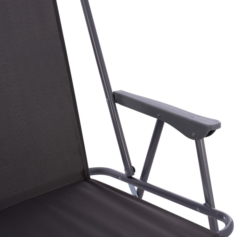 BEACH CHAIR FK5148.01, GREY FABRIC, METAL FRAME, HIGH BACK BEACH CHAIR FK5148.01, GREY FABRIC, METAL FRAME, HIGH BACK