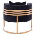 TIANA ARMCHAIR WITH GOLD METAL FRAME AND LOW BACK IN A SEMI-CIRCULAR ARRANGEMENT FK8738.04