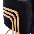 TIANA ARMCHAIR WITH GOLD METAL FRAME AND LOW BACK IN A SEMI-CIRCULAR ARRANGEMENT FK8738.04