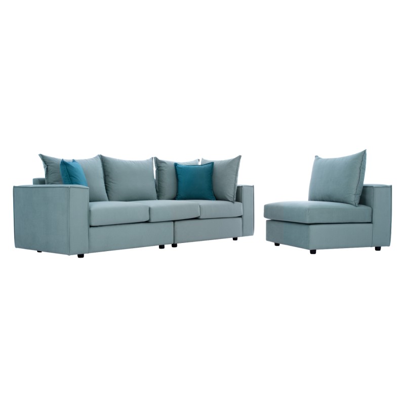 Corner Sofa “MONZA”, interchangeable, 3 pcs, pistachio green, stain-resistant, water-repellent Corner Sofa “MONZA”, interchangeable, 3 pcs, pistachio green, stain-resistant, water-repellent