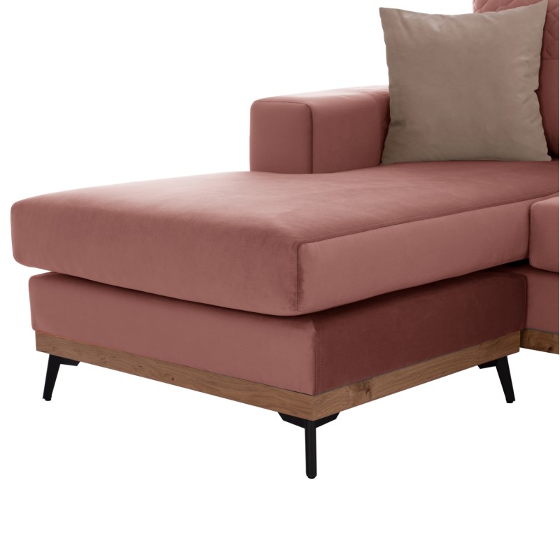 PORTOFINO corner sofa, dusty pink, high leg, 2pcs, interchangeable, stain-resistant, and water-repellent fab PORTOFINO corner sofa, dusty pink, high leg, 2pcs, interchangeable, stain-resistant, and water-repellent fab