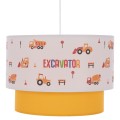 PENDANT CEILING LAMP BALOO FK7572.04 KIDS’ ROOM DOUBLE WHITE-YELLOW WHITE DRUM SHADE