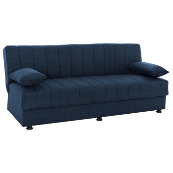 ANDRI FK3239.07, SOFA-BED, 3 SEATER, BLUE FABRIC- 180x83x74Η