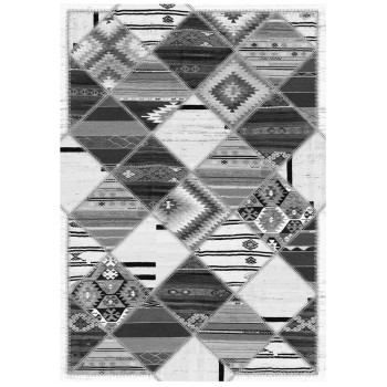 FK7677.21 120X170cm, ethnic carpet, grey, fringes