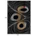 FK7675.27 160X230cm, black-grey carpet with fringes, JOSIANE FK7675.27 160X230cm, black-grey carpet with fringes, JOSIANE