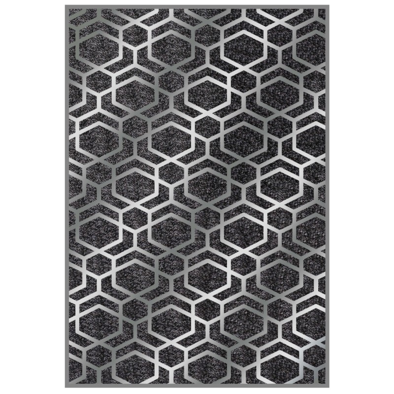 JOSIANE FK7675.31 160X230cm, grey-silver with fringes JOSIANE FK7675.31 160X230cm, grey-silver with fringes
