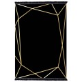 FK7677.30 120X170cm, black-gold with fringes, JOSIANE FK7677.30 120X170cm, black-gold with fringes, JOSIANE