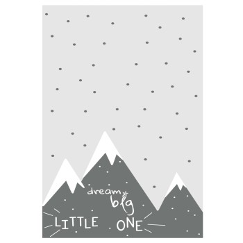 SERIES KIDDER FK7678.11 80Χ150cm, grey-beige carpet, mountain image, fringes