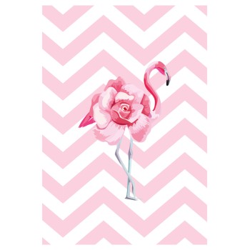 SERIES KIDDER FK7678.12 80Χ150cm, pink flamingo carpet, fringes