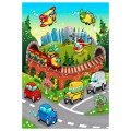 SERIES KIDDER FK7678.13 80Χ150cm, kids rug with various means of transport, fringes SERIES KIDDER FK7678.13 80Χ150cm, kids rug with various means of transport, fringes