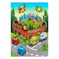 FK7679.13 120Χ180cm, kids rug with various means of transport, fringes FK7679.13 120Χ180cm, kids rug with various means of transport, fringes