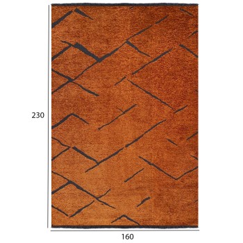 FK7674.04 160Χ230cm, bronze-black carpet with self-fringes FK7674.04 160Χ230cm, bronze-black carpet with self-fringes